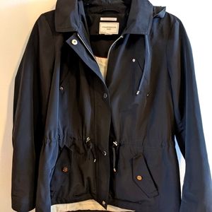 Black rain jacket